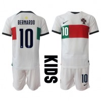 Dres Portugal Bernardo Silva #10 Gostujuci za djecu SP 2022 Kratak Rukav (+ kratke hlače)